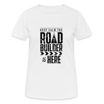 Équipe de travailleurs de la construction - T-shirt respirant Femme - blanc - Devant - AI Model Female 172 dark (172cm)
