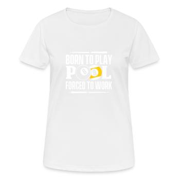 Funny pool snooker t-shirts - Women's Breathable T-Shirt - white - Front - AI Model Female 172 dark (172cm)