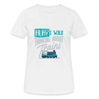 Trains railroad train - Women's Breathable T-Shirt - white - Front - AI Model Female 172 dark (172cm)
