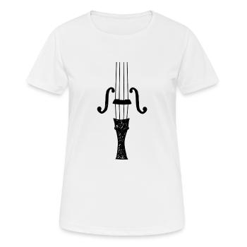 Violin violin violin player cello - Women's Breathable T-Shirt - white - Front - AI Model Female 172 dark (172cm)