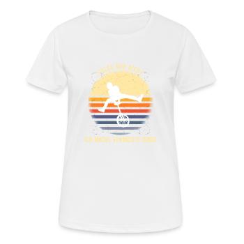 Einrad Verrueckte Sachen - Frauen T-Shirt atmungsaktiv - Weiß - Vorne - AI Model Female 172 dark (172cm)