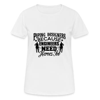 piping designers - Women's Breathable T-Shirt - white - Front - AI Model Female 172 dark (172cm)