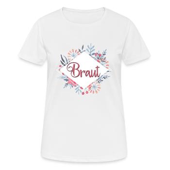 Junggesellinnenabschied Gruppenshirt Bride Braut - Frauen T-Shirt atmungsaktiv - Weiß - Vorne - AI Model Female 172 dark (172cm)