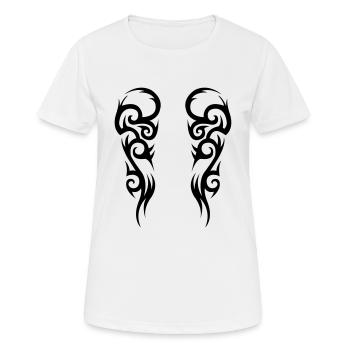tribal 02 - T-shirt respirant Femme - blanc - Devant - AI Model Female 172 dark (172cm)