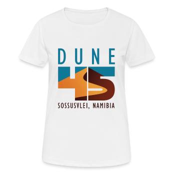 Dune 45 - Sossusvlei, Namibia - Frauen T-Shirt atmungsaktiv - Weiß - Vorne - AI Model Female 172 dark (172cm)