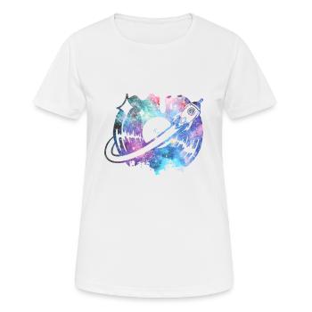 Musique Galaxy Retro Vinyl - T-shirt respirant Femme - blanc - Devant - AI Model Female 172 dark (172cm)