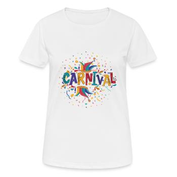 Fasching - Frauen T-Shirt atmungsaktiv - Weiß - Vorne - AI Model Female 172 dark (172cm)