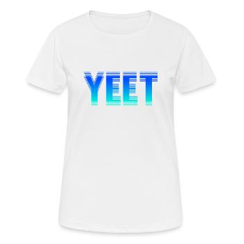 YEET - Frauen T-Shirt atmungsaktiv - Weiß - Vorne - AI Model Female 172 dark (172cm)
