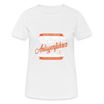 Maschinen und Anlagenführer Fachkunde Geschenk - Frauen T-Shirt atmungsaktiv - Weiß - Vorne - AI Model Female 172 dark (172cm)