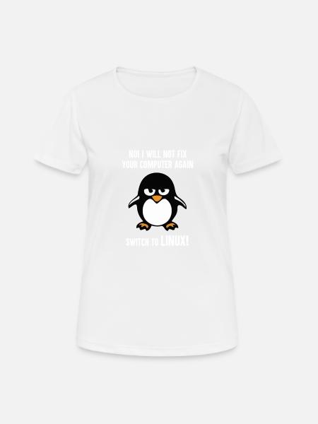 Programming computer science gift · Linux - Women's Breathable T-Shirt - white