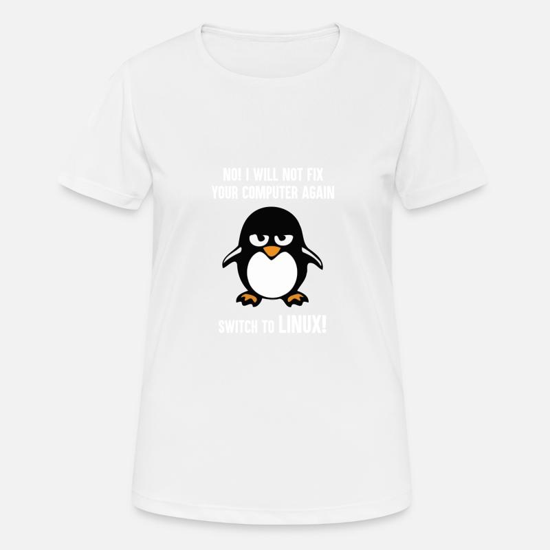 Programming computer science gift · Linux - Women's Breathable T-Shirt - white