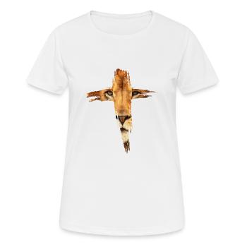 Lion Of Judah Israelit oder Jude Gift - Frauen T-Shirt atmungsaktiv - Weiß - Vorne - AI Model Female 172 dark (172cm)