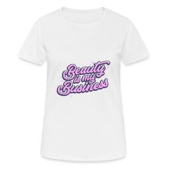 Maquillage esthéticienne - T-shirt respirant Femme - blanc - Devant - AI Model Female 172 dark (172cm)