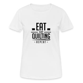 Quilt Steppen Stepparbeit Quilten Nähen Handarbeit - Frauen T-Shirt atmungsaktiv - Weiß - Vorne - AI Model Female 172 dark (172cm)
