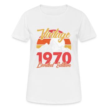 Siebzieger 70s 1970s Gift · Vintage 1970 - Women's Breathable T-Shirt - white - Front - AI Model Female 172 dark (172cm)