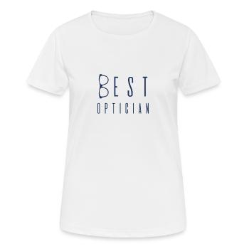 Optique d'équipe opticien opticien opticien - T-shirt respirant Femme - blanc - Devant - AI Model Female 172 dark (172cm)