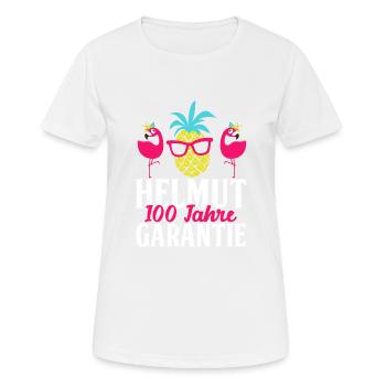 Helmut 100 Jahre Garantie - Frauen T-Shirt atmungsaktiv - Weiß - Vorne - AI Model Female 172 dark (172cm)
