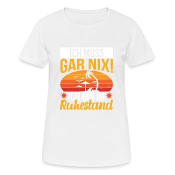 Ruhestand Rente Pension - Frauen T-Shirt atmungsaktiv - Weiß - Vorne - AI Model Female 172 dark (172cm)