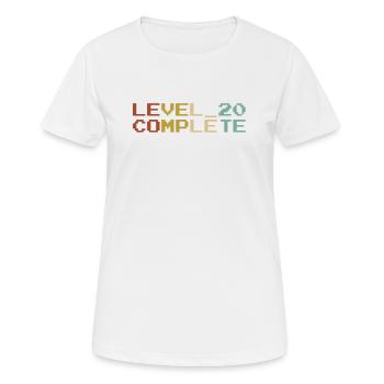 20 Jahre - 20. Geburtstag Level 20 Complete - Frauen T-Shirt atmungsaktiv - Weiß - Vorne - AI Model Female 172 dark (172cm)