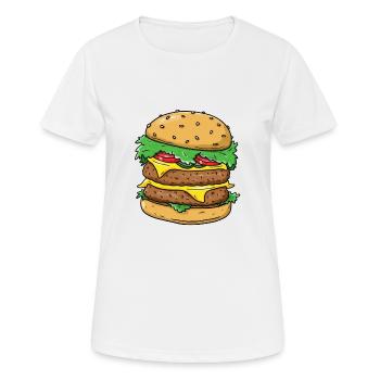 Burger - Frauen T-Shirt atmungsaktiv - Weiß - Vorne - AI Model Female 172 dark (172cm)