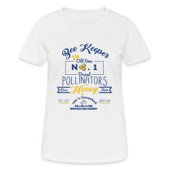 Bee Keepers Pollinators Honey Farmer Bottle Label - T-shirt respirant Femme - blanc - Devant - AI Model Female 172 dark (172cm)