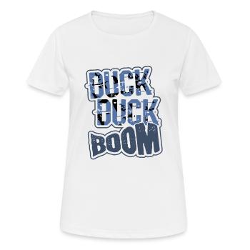 Jagd - Frauen T-Shirt atmungsaktiv - Weiß - Vorne - AI Model Female 172 dark (172cm)