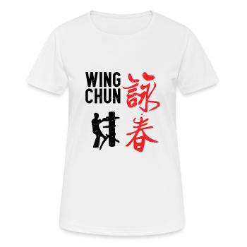 Wing Chun - Frauen T-Shirt atmungsaktiv - Weiß - Vorne - AI Model Female 172 dark (172cm)