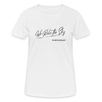 Nous gouvernons le Sky Air Traffic Controller - T-shirt respirant Femme - blanc - Devant - AI Model Female 172 dark (172cm)