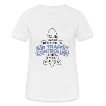 air Traffic Controller - Women's Breathable T-Shirt - white - Front - AI Model Female 172 dark (172cm)