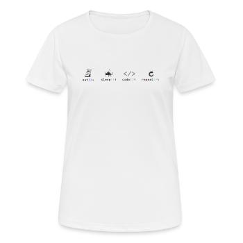 Programmierer - Frauen T-Shirt atmungsaktiv - Weiß - Vorne - AI Model Female 172 dark (172cm)