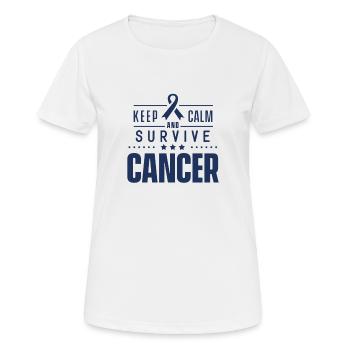 Krebs Tumor Überlebender Kämpfen Siegen - Frauen T-Shirt atmungsaktiv - Weiß - Vorne - AI Model Female 172 dark (172cm)