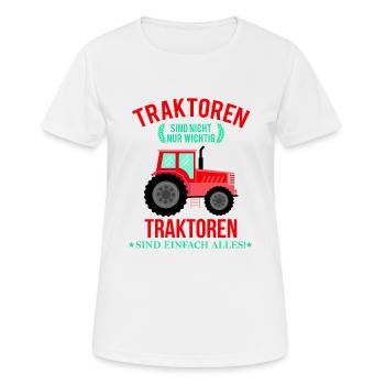 Bauer shirt • Landwirt • Traktor Geschenk - Frauen T-Shirt atmungsaktiv - Weiß - Vorne - AI Model Female 172 dark (172cm)
