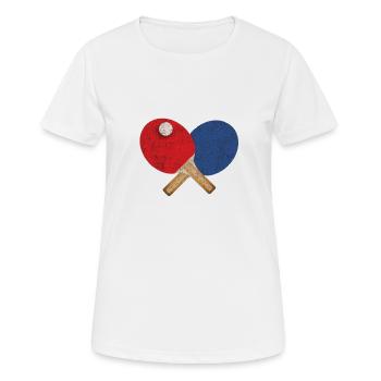 Tennis de table - T-shirt respirant Femme - blanc - Devant - AI Model Female 172 dark (172cm)