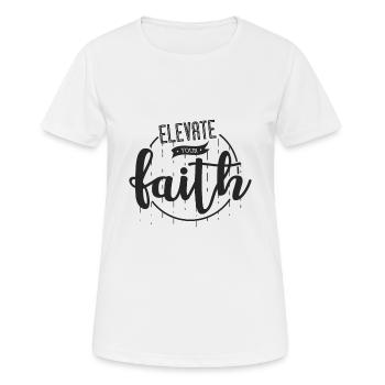 Foi - Foi - Chrétien - T-shirt respirant Femme - blanc - Devant - AI Model Female 172 dark (172cm)
