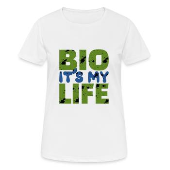 BIO C'EST MA VIE - T-shirt respirant Femme - blanc - Devant - AI Model Female 172 dark (172cm)