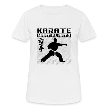 Karate - Frauen T-Shirt atmungsaktiv - Weiß - Vorne - AI Model Female 172 dark (172cm)