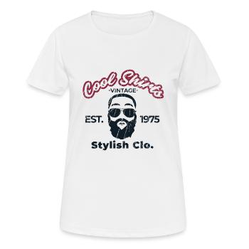 Hipster - Frauen T-Shirt atmungsaktiv - Weiß - Vorne - AI Model Female 172 dark (172cm)