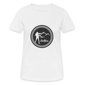 Biathlon - Frauen T-Shirt atmungsaktiv - Weiß - Vorne - AI Model Female 172 dark (172cm)