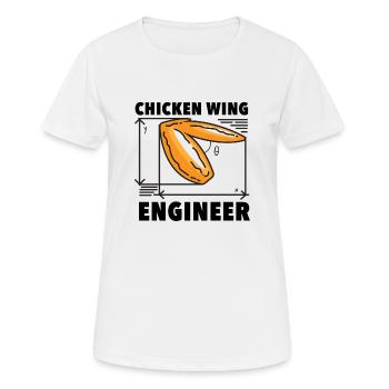 Liebe zu Chicken Wings - Frauen T-Shirt atmungsaktiv - Weiß - Vorne - AI Model Female 172 dark (172cm)