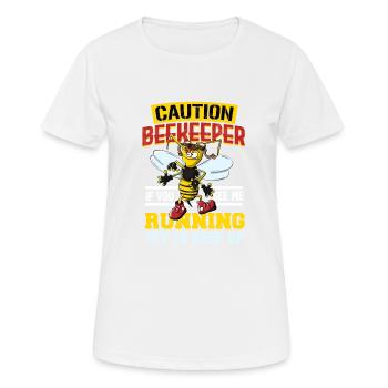 Attention beekeepers - Women's Breathable T-Shirt - white - Front - AI Model Female 172 dark (172cm)