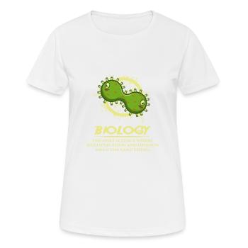 Biologie Lustig Biologe oder Wissenschaftler Gesch - Frauen T-Shirt atmungsaktiv - Weiß - Vorne - AI Model Female 172 dark (172cm)