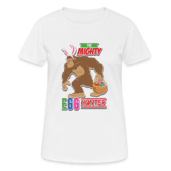 Bigfoot Egg Hunter - Pâques Bunny Basket Holiday - T-shirt respirant Femme - blanc - Devant - AI Model Female 172 dark (172cm)