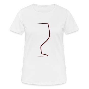 Wein - Frauen T-Shirt atmungsaktiv - Weiß - Vorne - AI Model Female 172 dark (172cm)