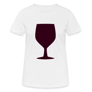Wein - Frauen T-Shirt atmungsaktiv - Weiß - Vorne - AI Model Female 172 dark (172cm)
