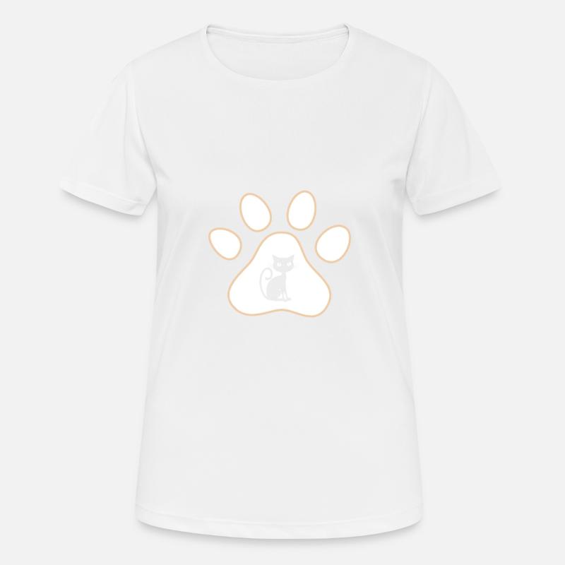 Cat cat paw gift - Women's Breathable T-Shirt - white