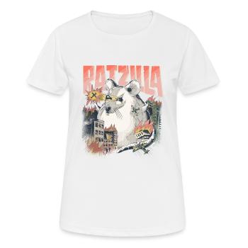 RATZILLA | Lustige Ratte | Rattenhalter | Ratten - Frauen T-Shirt atmungsaktiv - Weiß - Vorne - AI Model Female 172 dark (172cm)