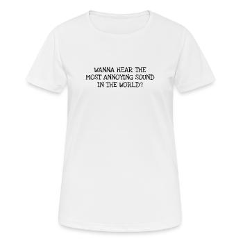 Son ennuyeux - T-shirt respirant Femme - blanc - Devant - AI Model Female 172 dark (172cm)