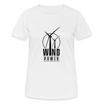 Wind power wind energy - Women's Breathable T-Shirt - white - Front - AI Model Female 172 dark (172cm)