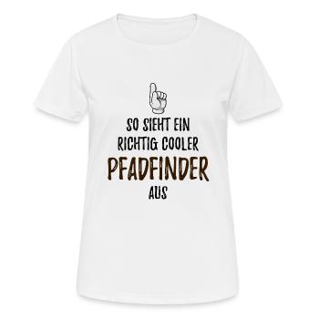 Pfadfinder - Frauen T-Shirt atmungsaktiv - Weiß - Vorne - AI Model Female 172 dark (172cm)