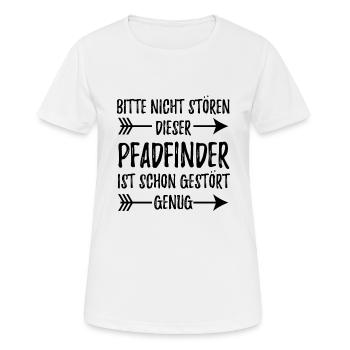 Pfadfinder - Frauen T-Shirt atmungsaktiv - Weiß - Vorne - AI Model Female 172 dark (172cm)